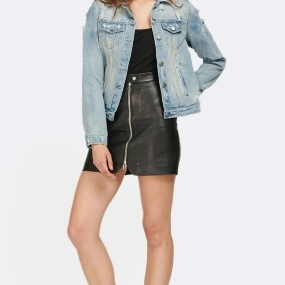 MVN 100% Cotton Womens Distressed Ripped Denim Jacket - Picture 4 of 10